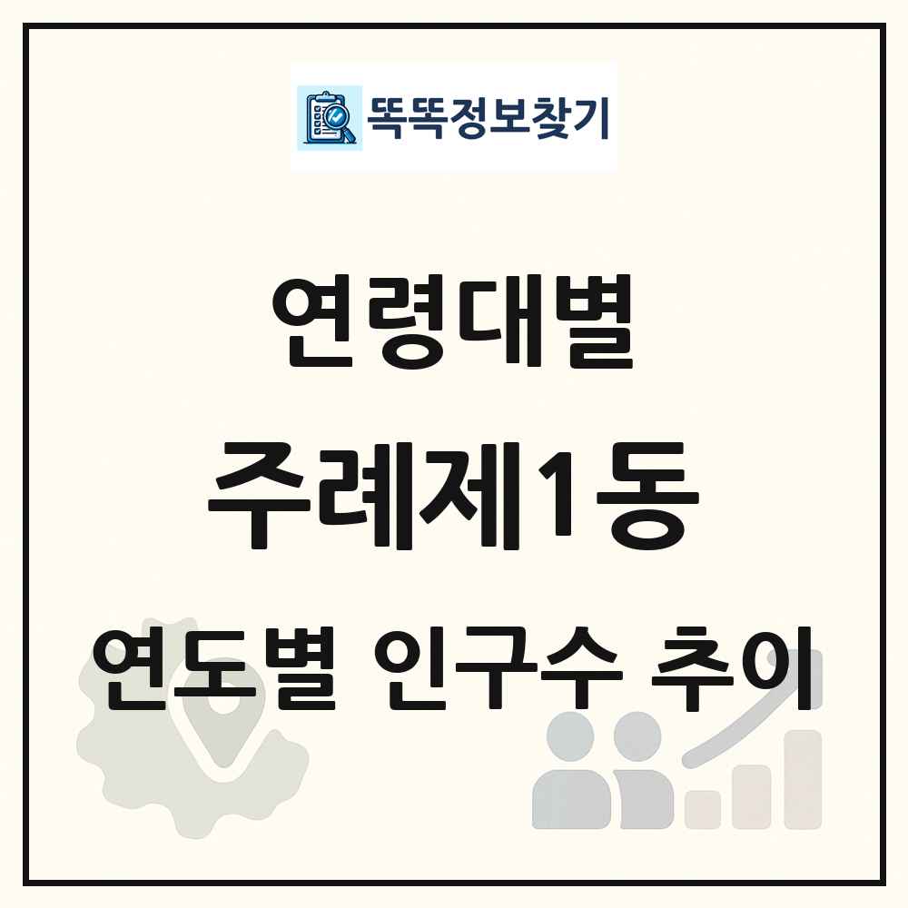주례제1동 생애주기별 인구 상세 정보