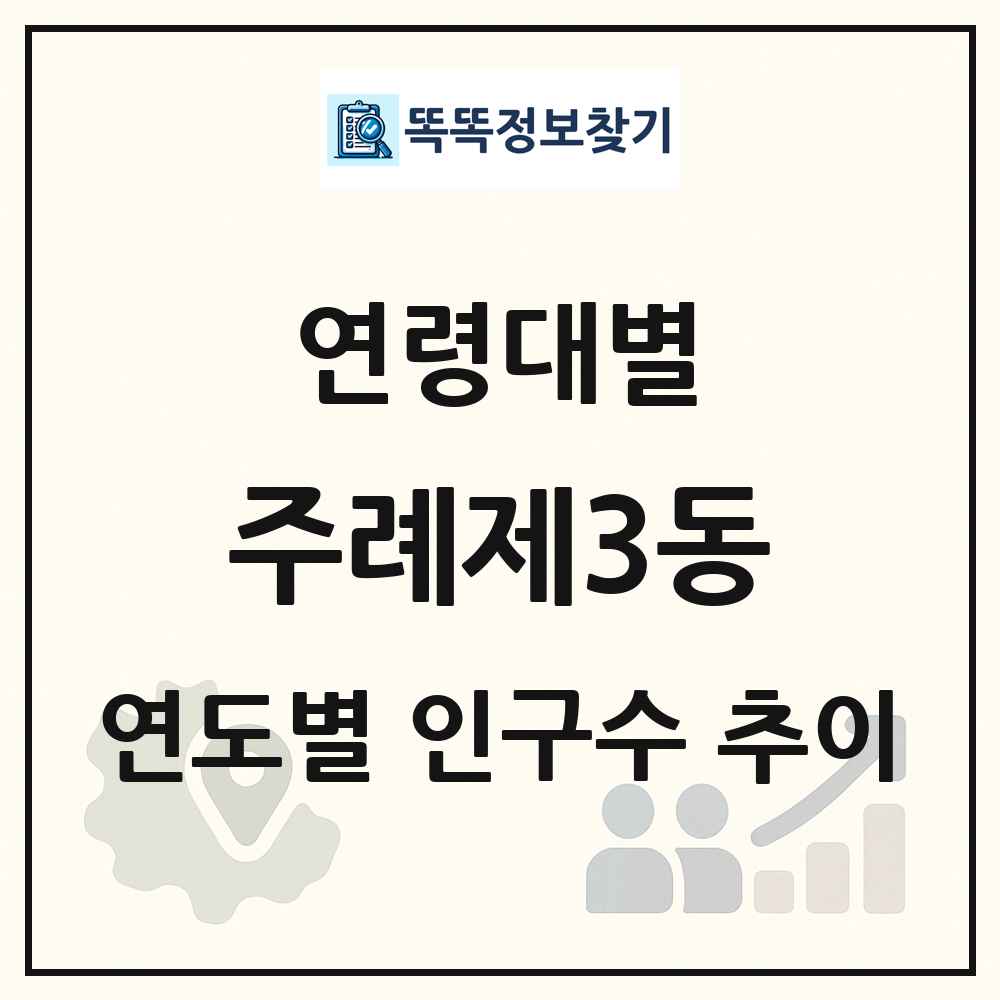 주례제3동 생애주기별 인구 상세 정보