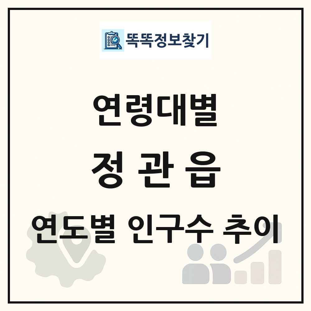 정관읍 생애주기별 인구 상세 정보