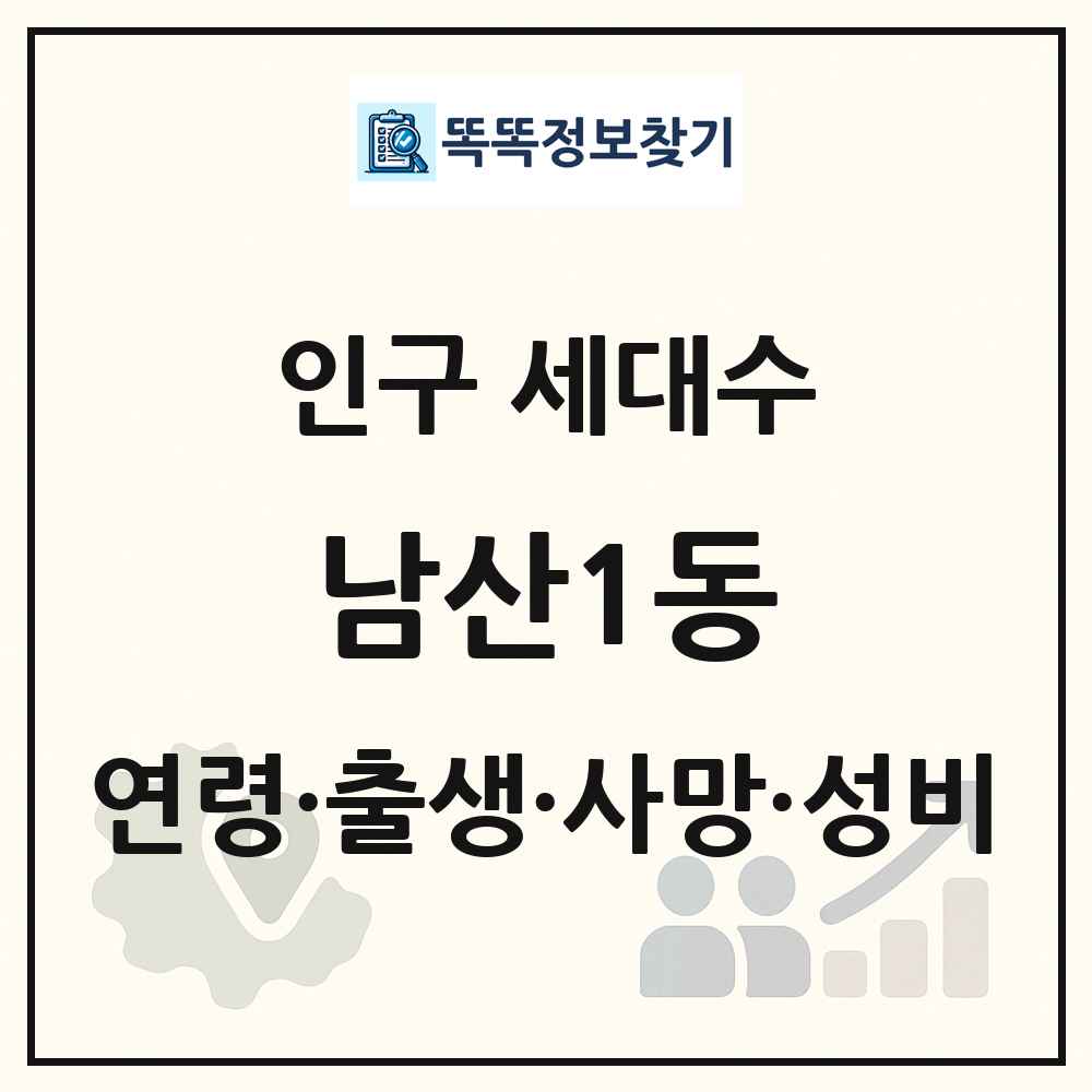 남산1동 인구 통계