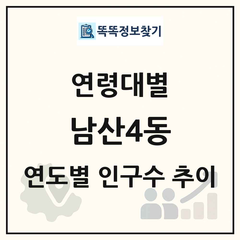 남산4동 생애주기별 인구 상세 정보