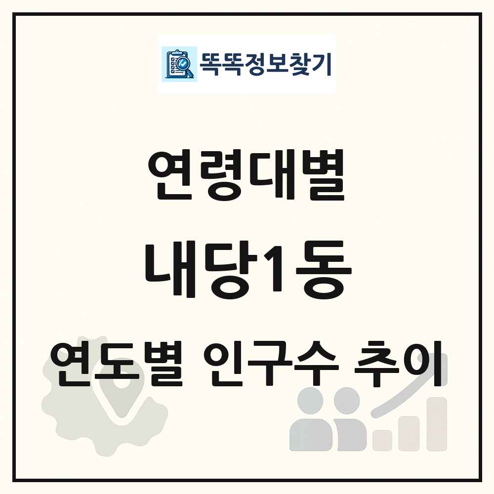 내당1동 생애주기별 인구 상세 정보