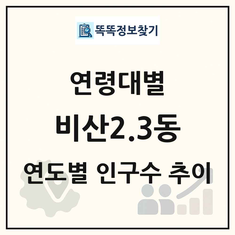 비산2.3동 생애주기별 인구 상세 정보