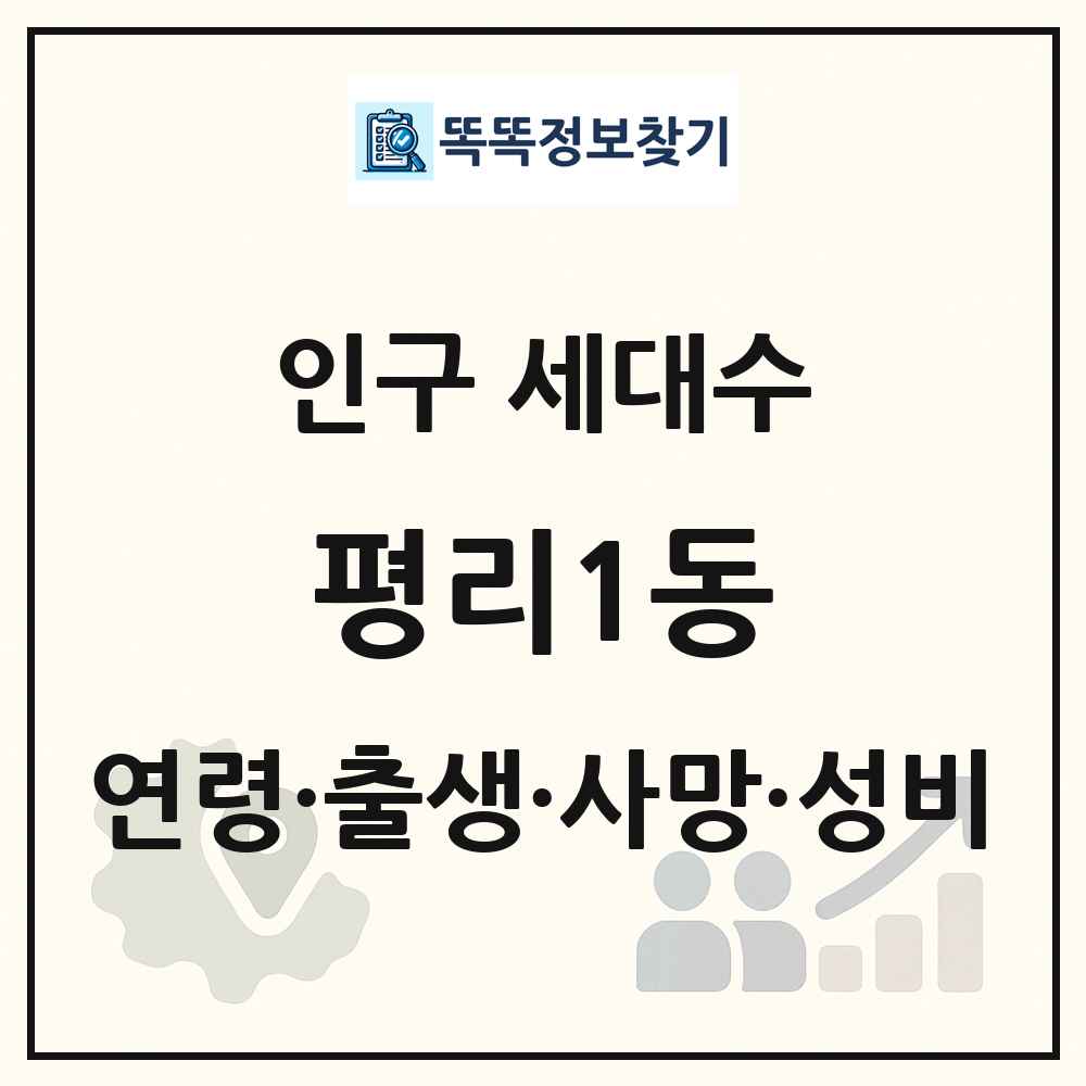 평리1동 인구 통계