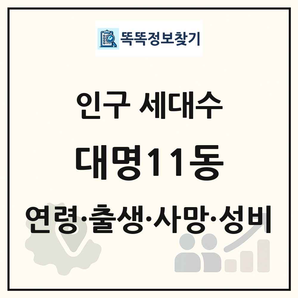 대명11동 인구 통계
