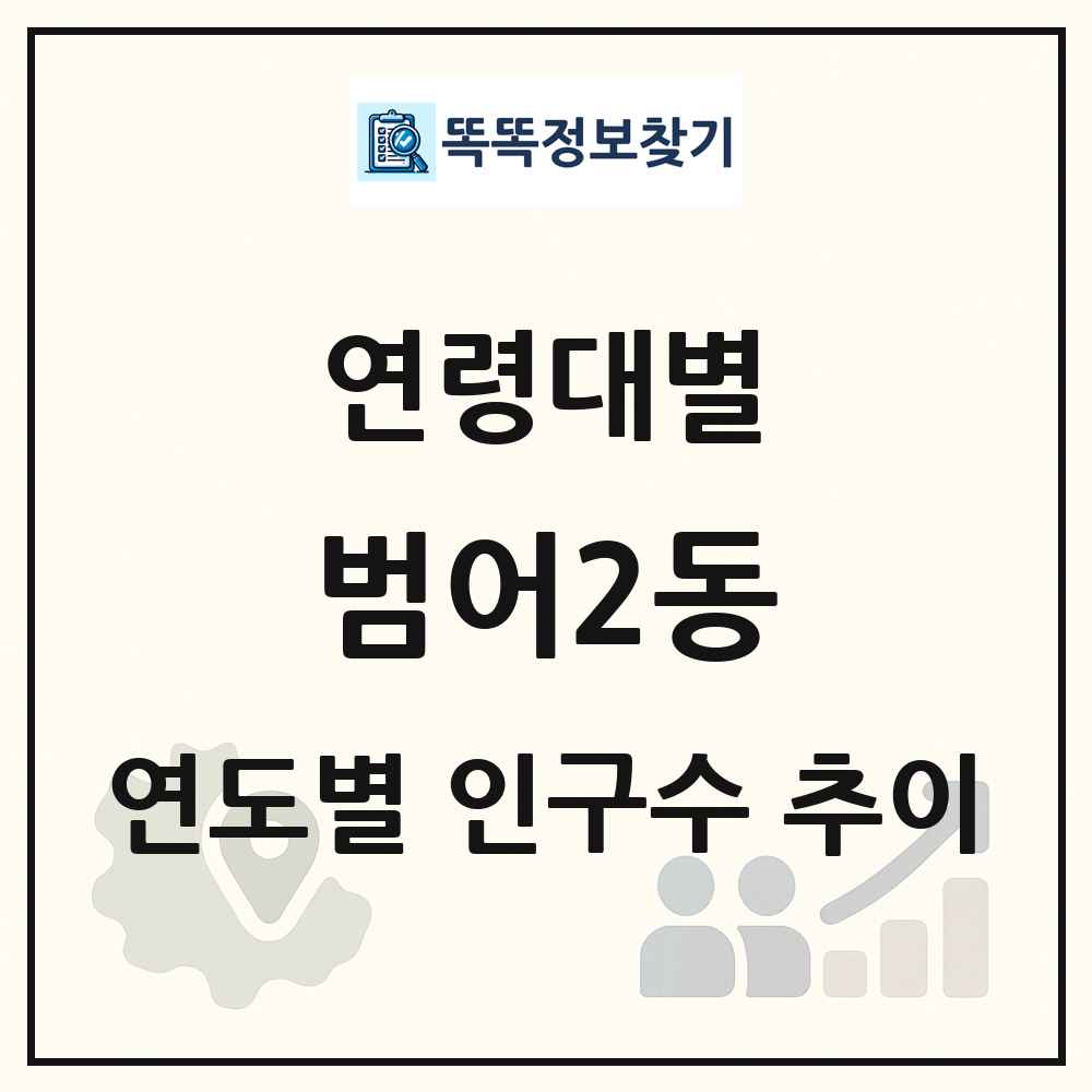 범어2동 생애주기별 인구 상세 정보