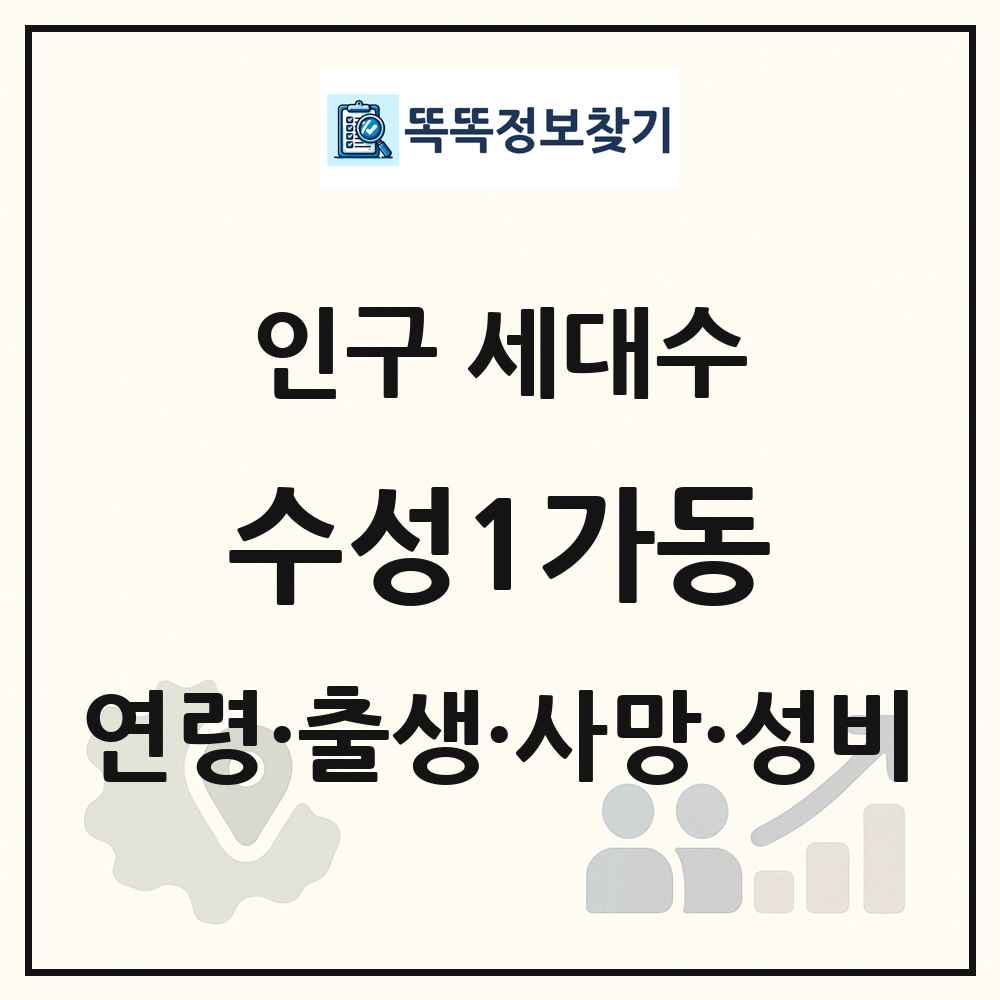 수성1가동 인구 통계