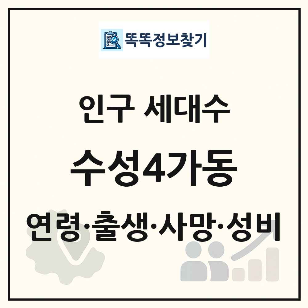 수성4가동 인구 통계
