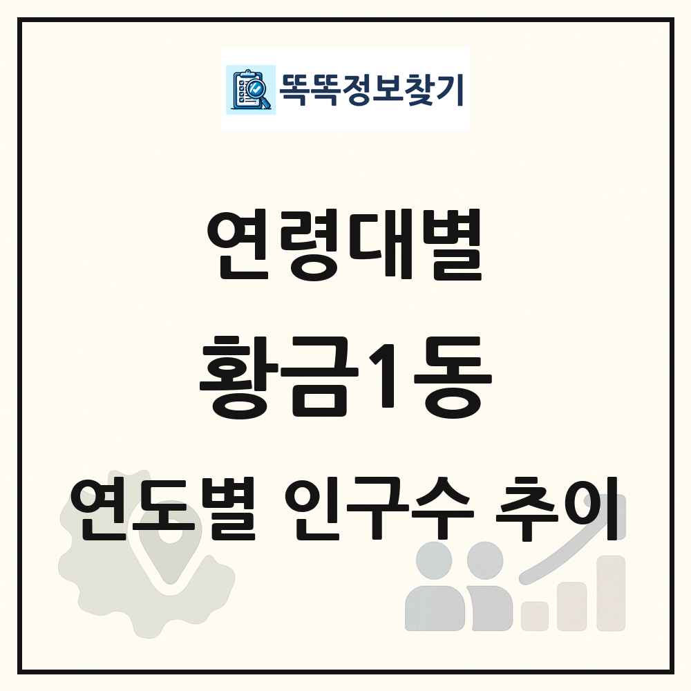 황금1동 생애주기별 인구 상세 정보
