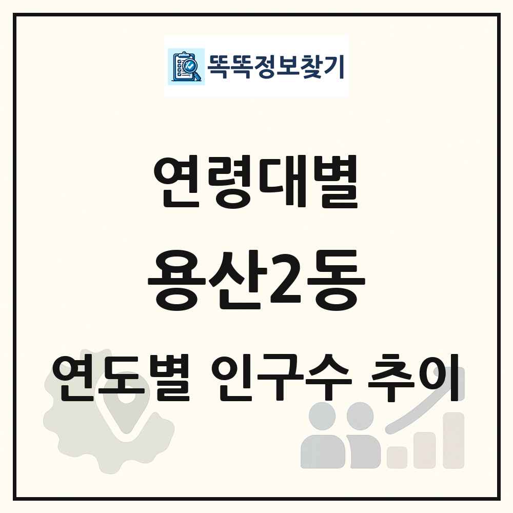 용산2동 생애주기별 인구 상세 정보
