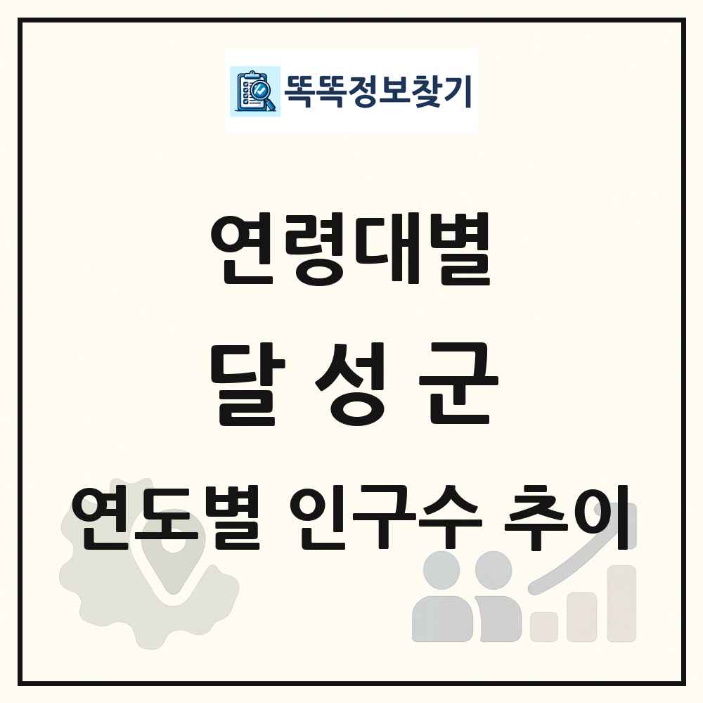달성군 생애주기별 인구 상세 정보