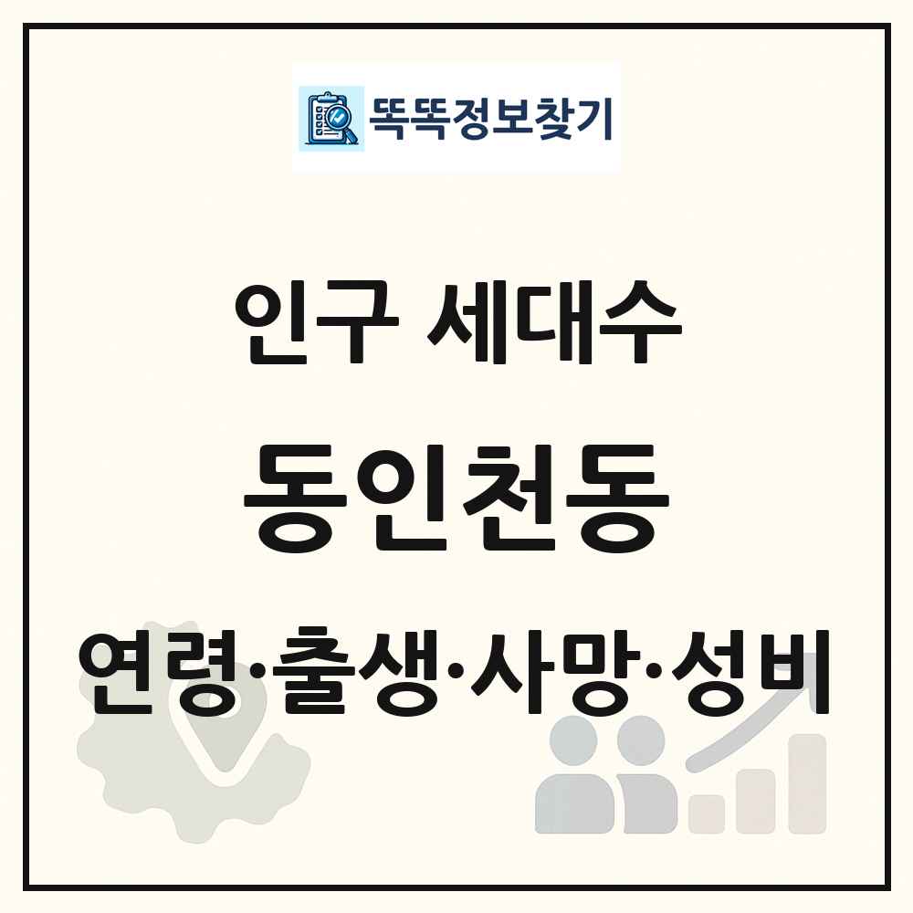 동인천동 인구 통계