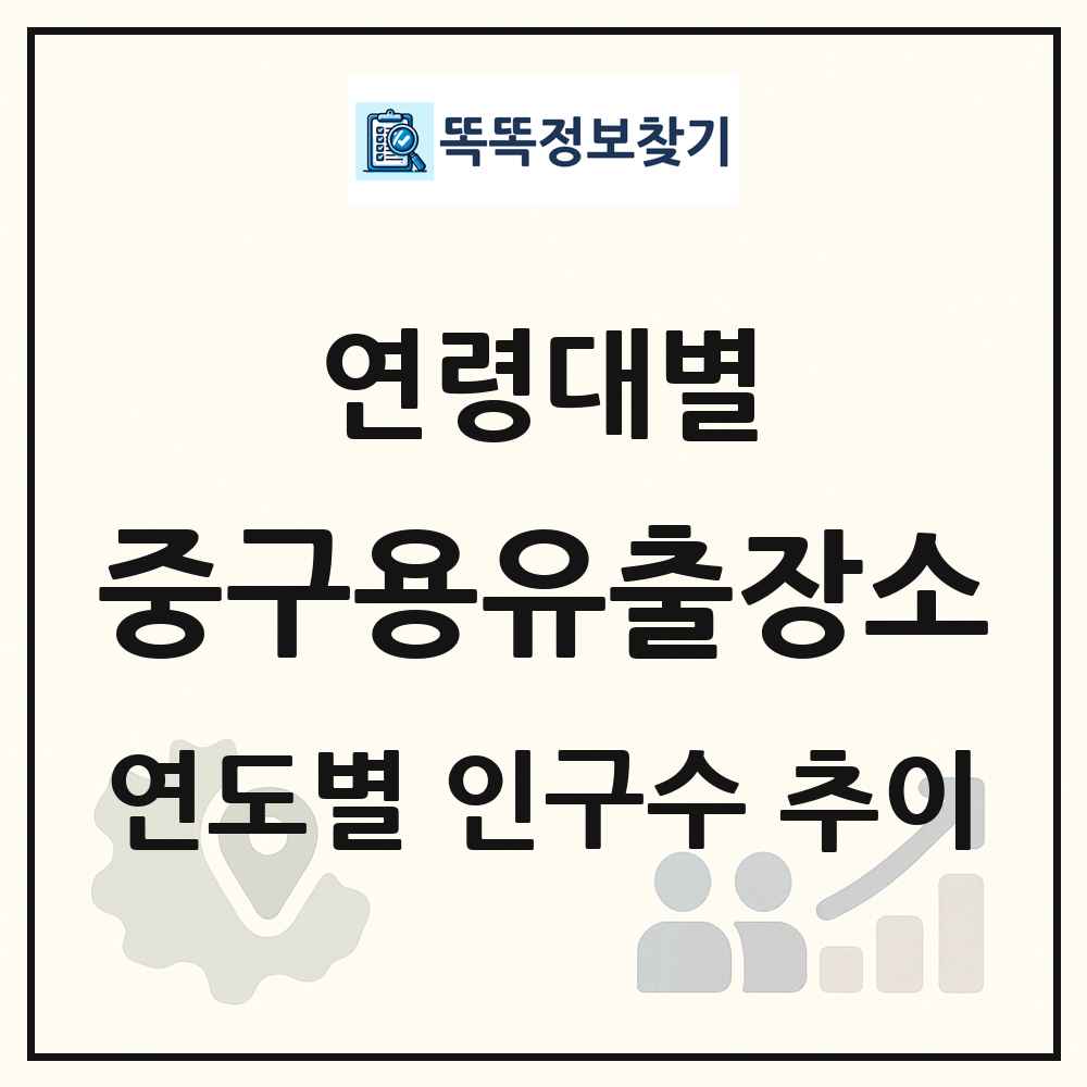 중구용유출장소 생애주기별 인구 상세 정보