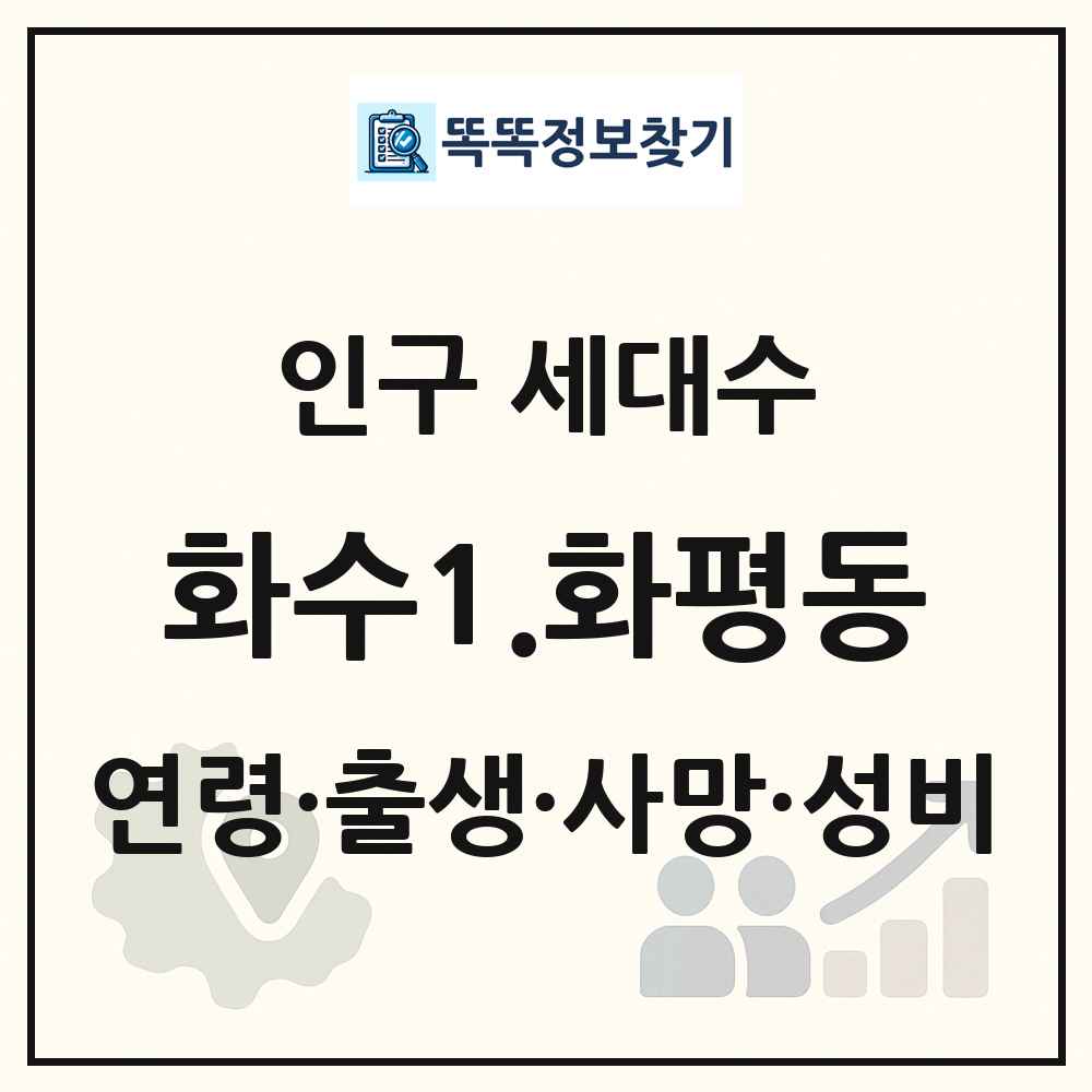 화수1.화평동 인구 통계