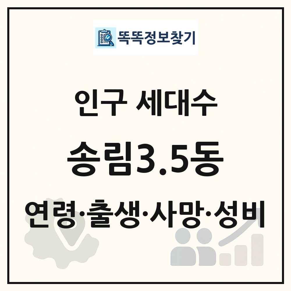 송림3.5동 인구 통계