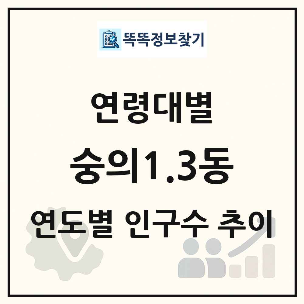 숭의1.3동 생애주기별 인구 상세 정보