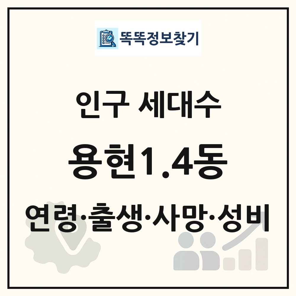 용현1.4동 인구 통계