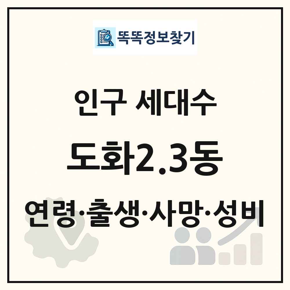 도화2.3동 인구 통계