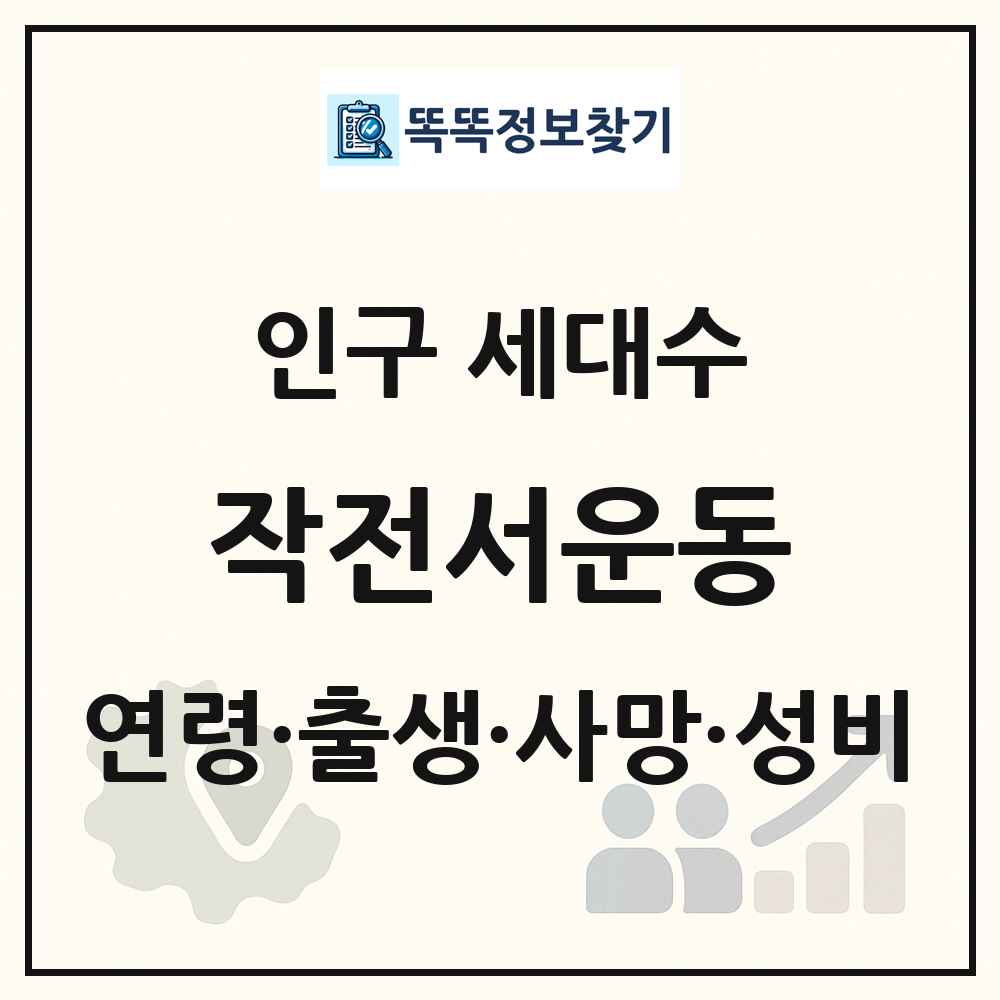 작전서운동 인구 통계