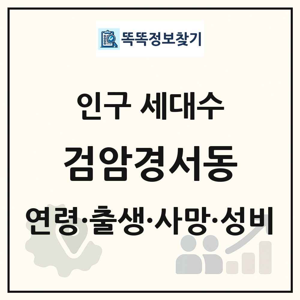 검암경서동 인구 통계