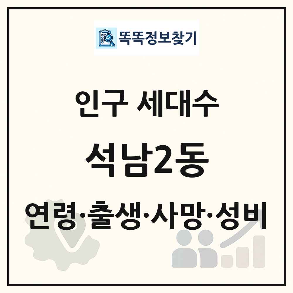 석남2동 인구 통계