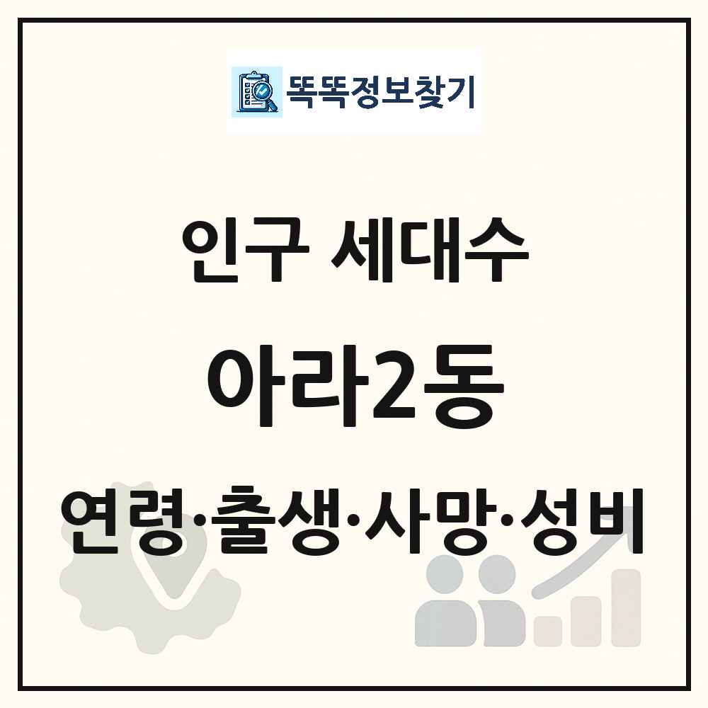 아라2동 인구 통계