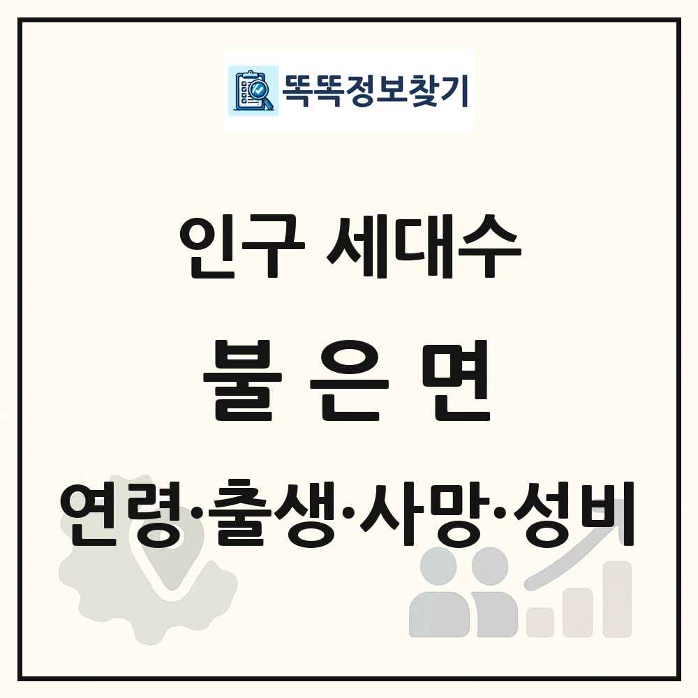 불은면 인구 통계