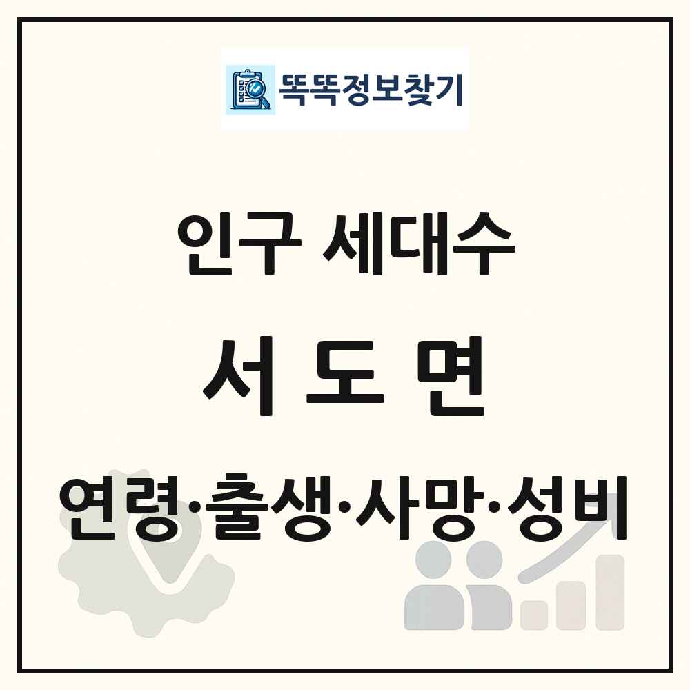 서도면 인구 통계