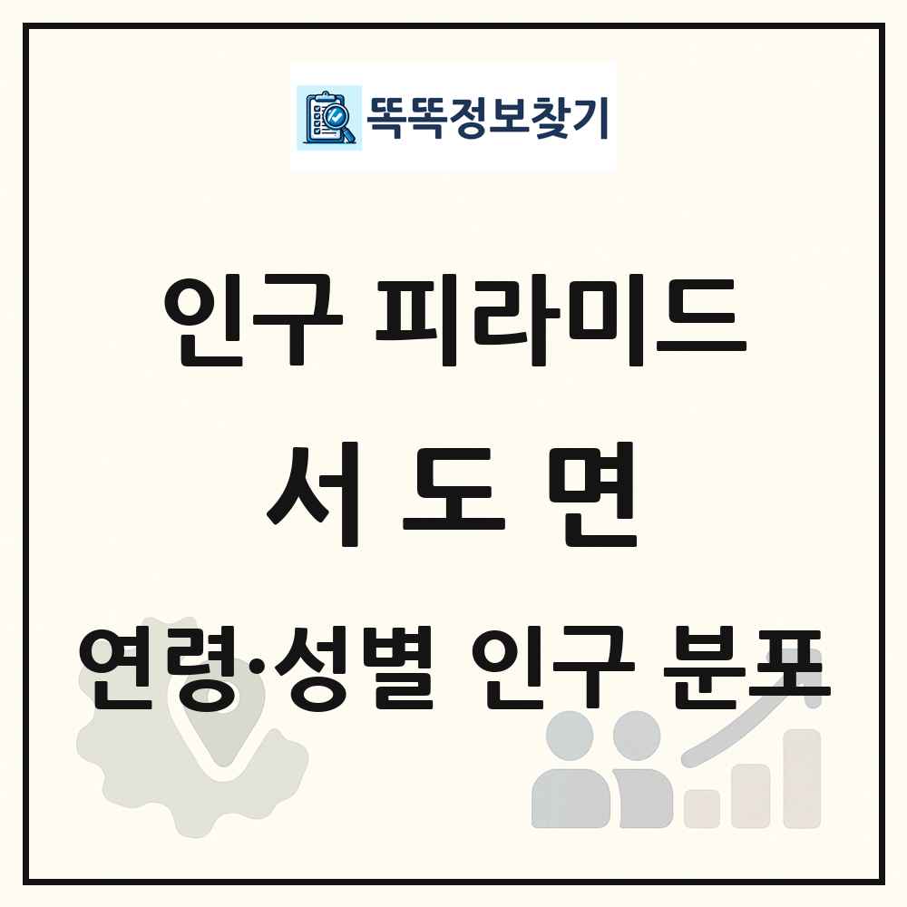 서도면 성·연령별 인구 피라미드
