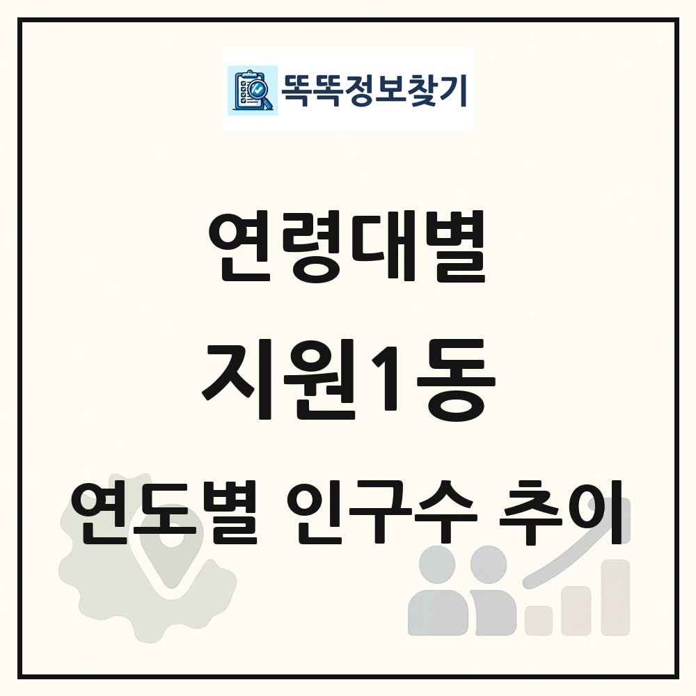 지원1동 생애주기별 인구 상세 정보
