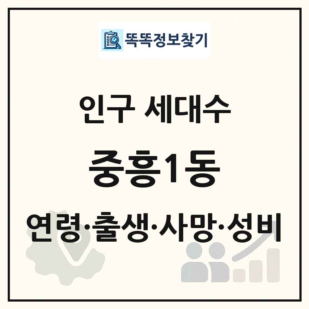 중흥1동 인구 통계