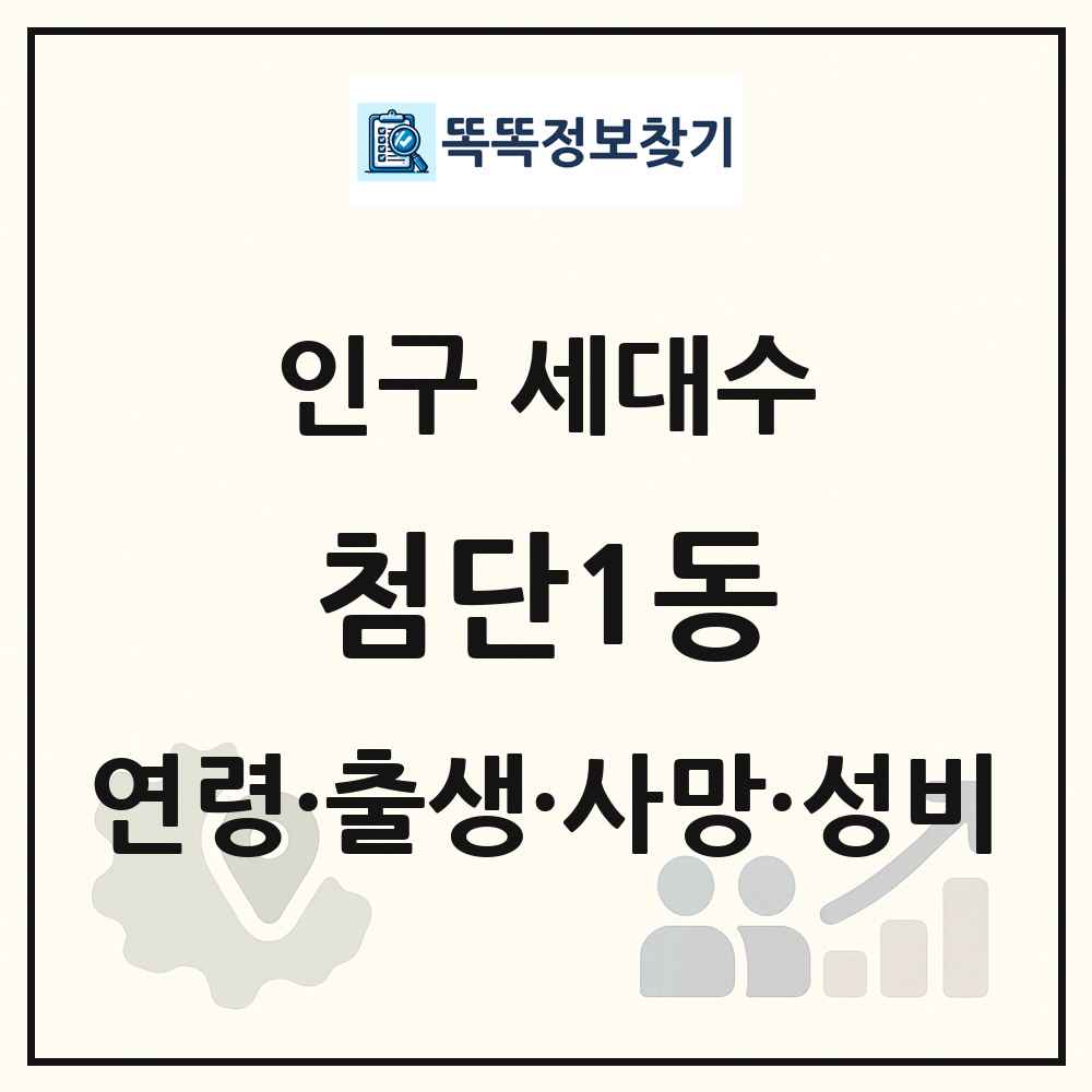 첨단1동 인구 통계