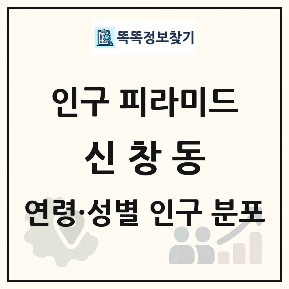 신창동 성·연령별 인구 피라미드
