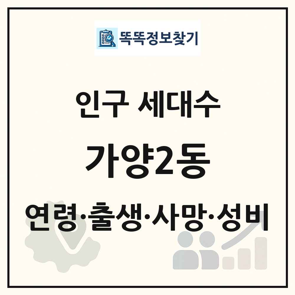 가양2동 인구 통계