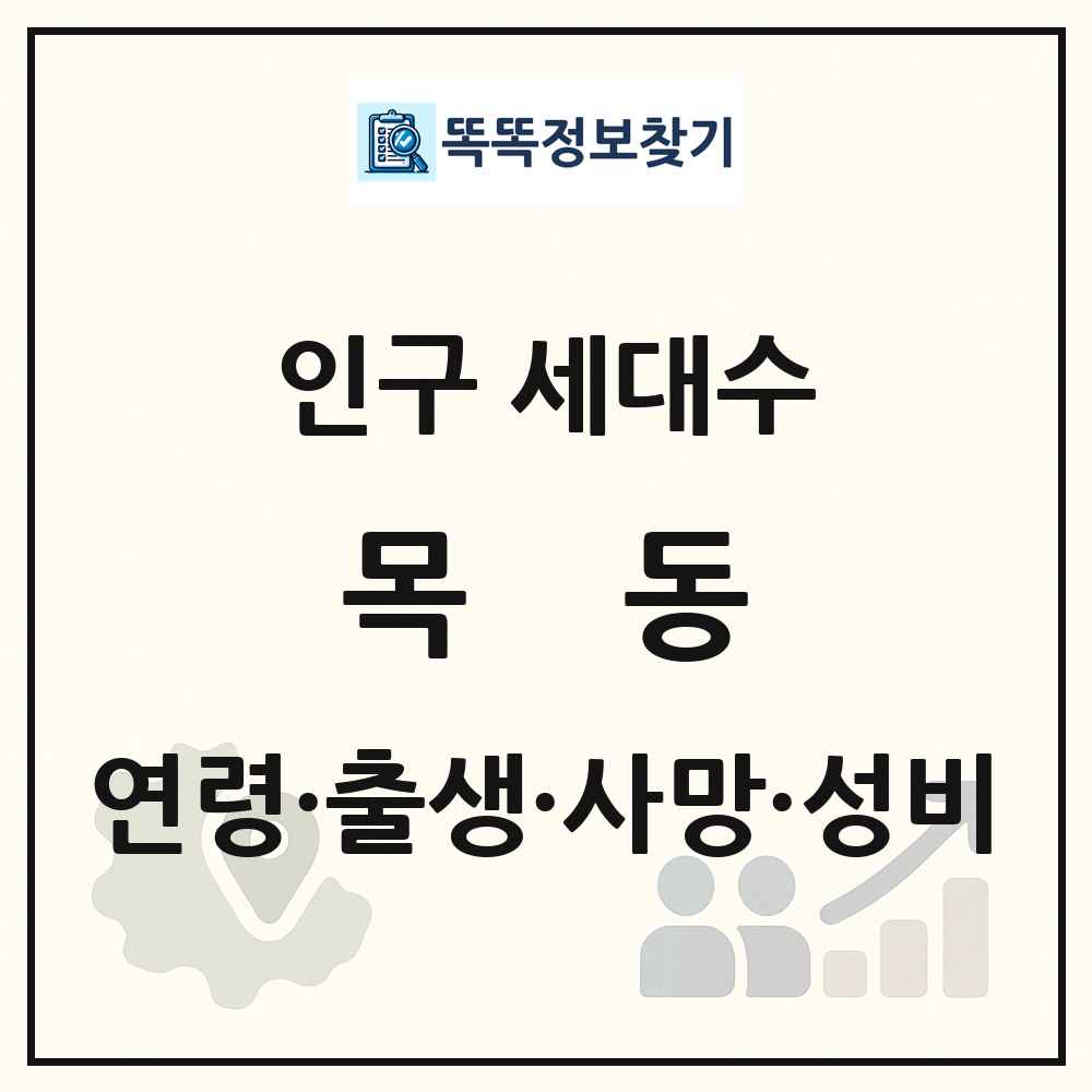 목동 인구 통계