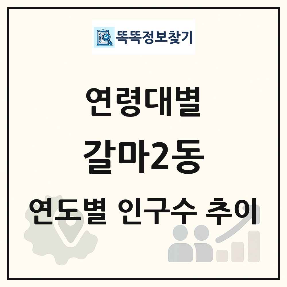 갈마2동 생애주기별 인구 상세 정보