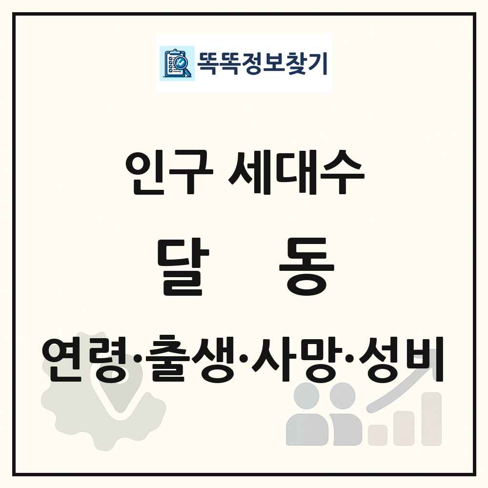 달동 인구 통계