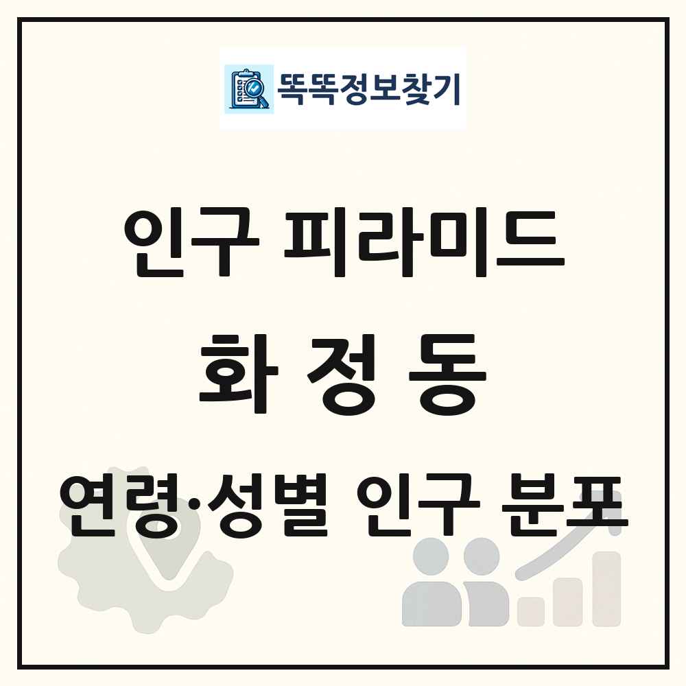 화정동 성·연령별 인구 피라미드