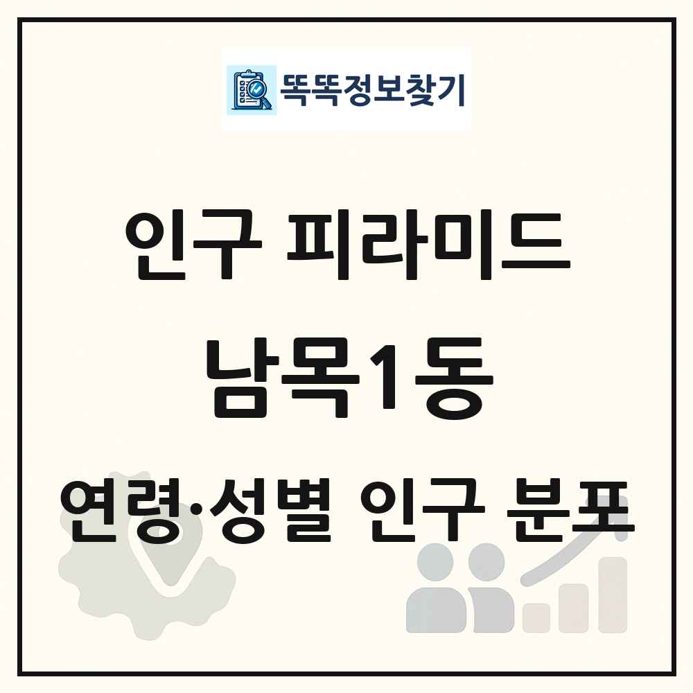 남목1동 성·연령별 인구 피라미드