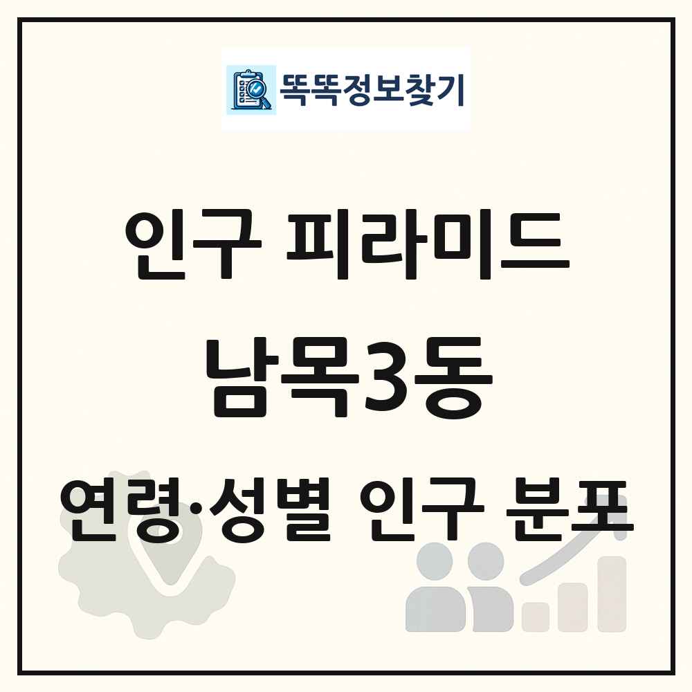남목3동 성·연령별 인구 피라미드