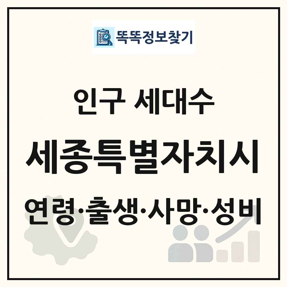 세종특별자치시 인구 통계