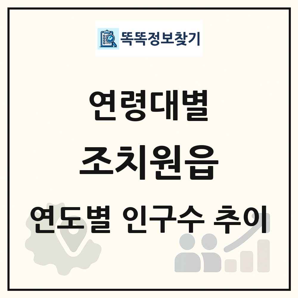 조치원읍 생애주기별 인구 상세 정보