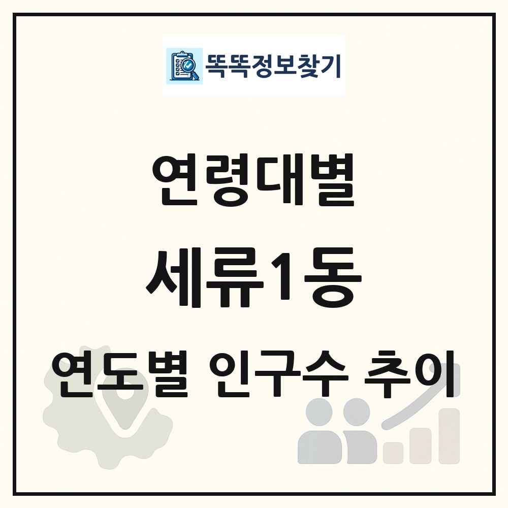세류1동 생애주기별 인구 상세 정보