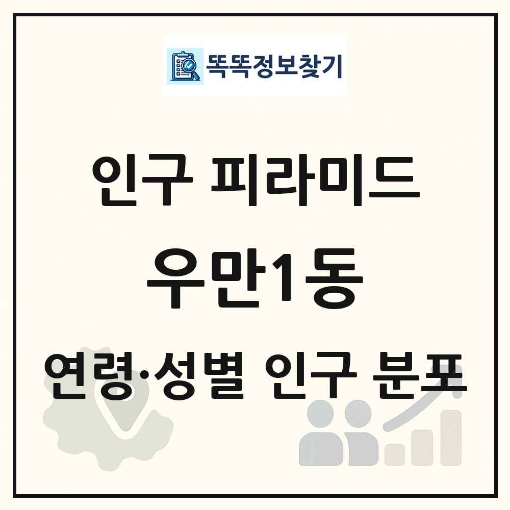 우만1동 성·연령별 인구 피라미드