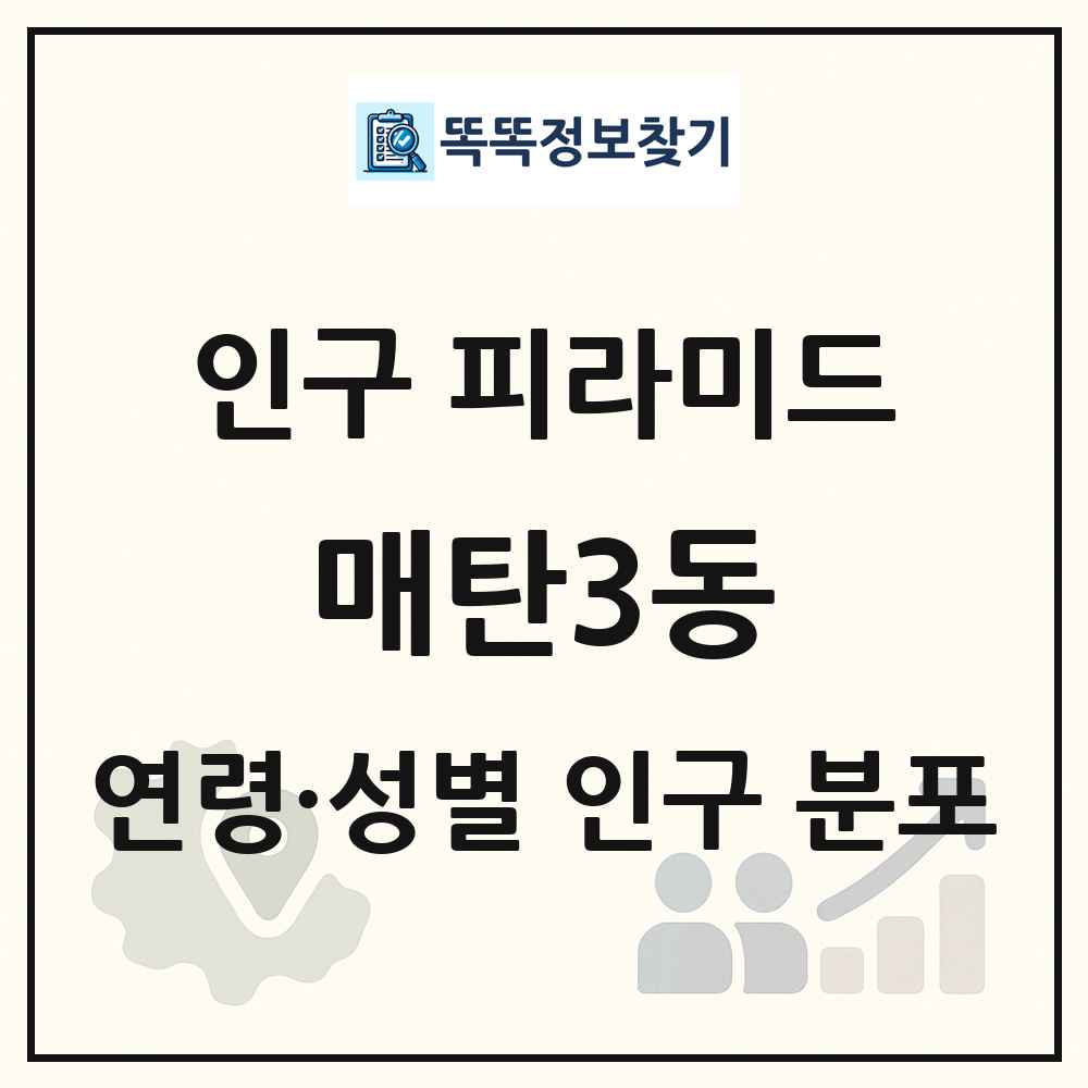 매탄3동 성·연령별 인구 피라미드