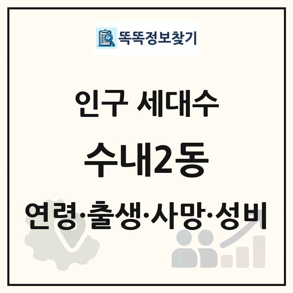 수내2동 인구 통계