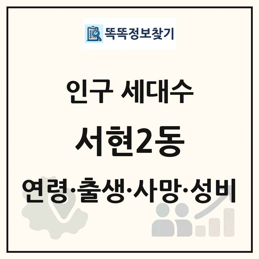 서현2동 인구 통계