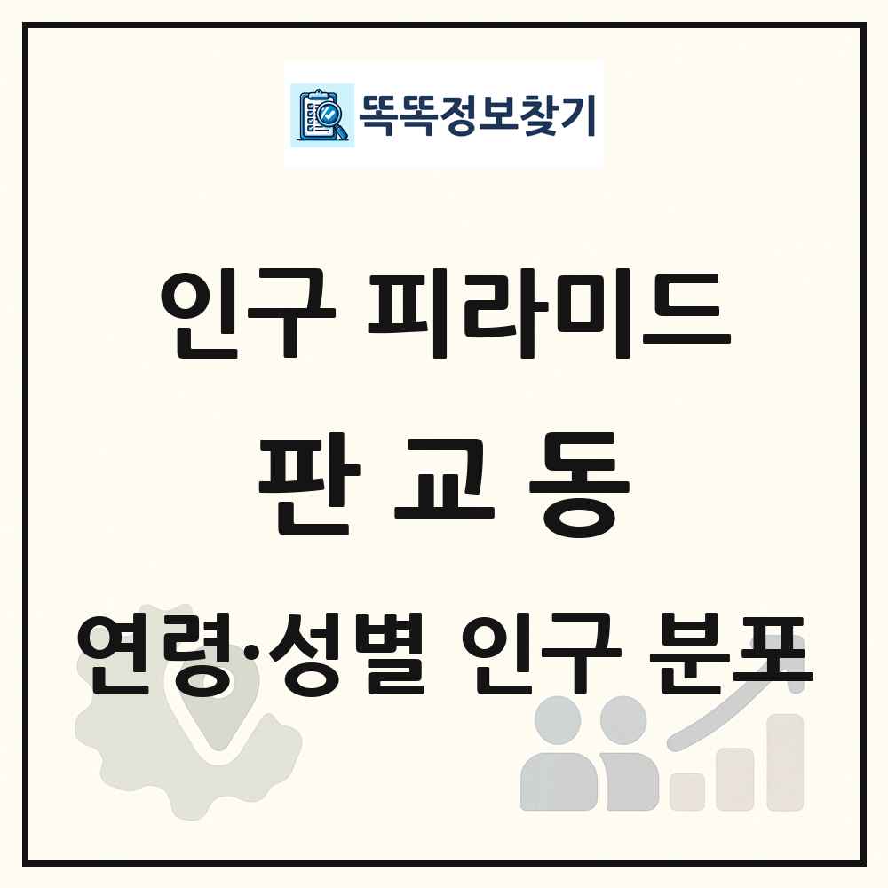판교동 성·연령별 인구 피라미드