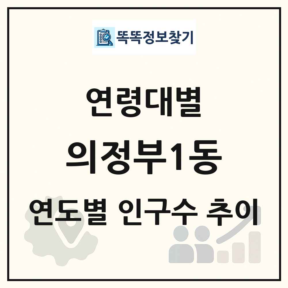 의정부1동 생애주기별 인구 상세 정보