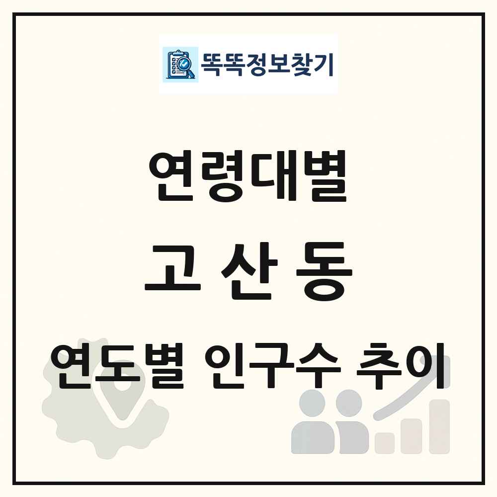 고산동 생애주기별 인구 상세 정보
